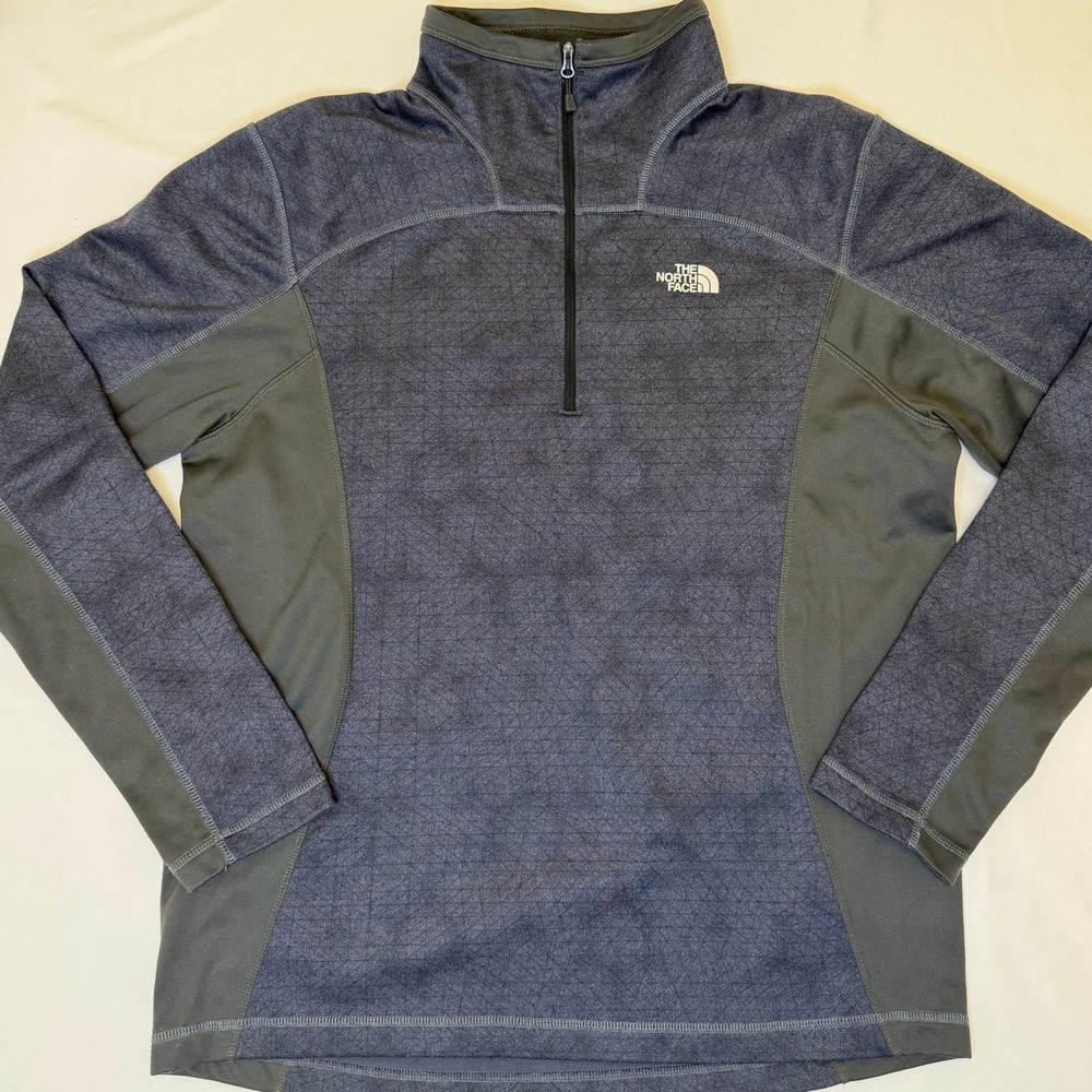 The North Face, Quarter-Zip Pullover, Large, Blue, Hiking Fleece, MSRP $85